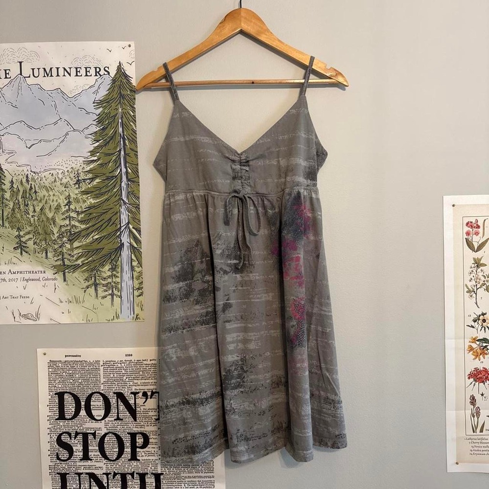SO Grey‎ Tie-Dye Babydoll Mini Dress Y2K Grunge Coquette